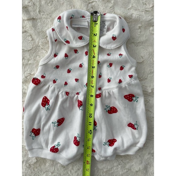 Tamara Baby Girl's Strawberry Romper with Collar 12M - Picture 7 of 7